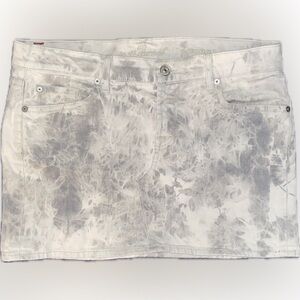 7 for all mankind mineral wash denim skirt